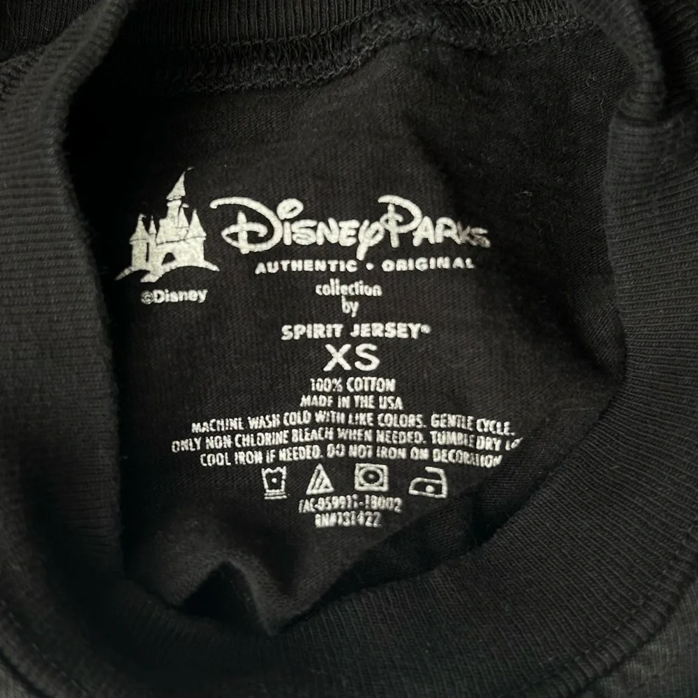 Walt Disney Parks Resort Disneyland Spirit Jersey Sweater Sweatshirt Black XS